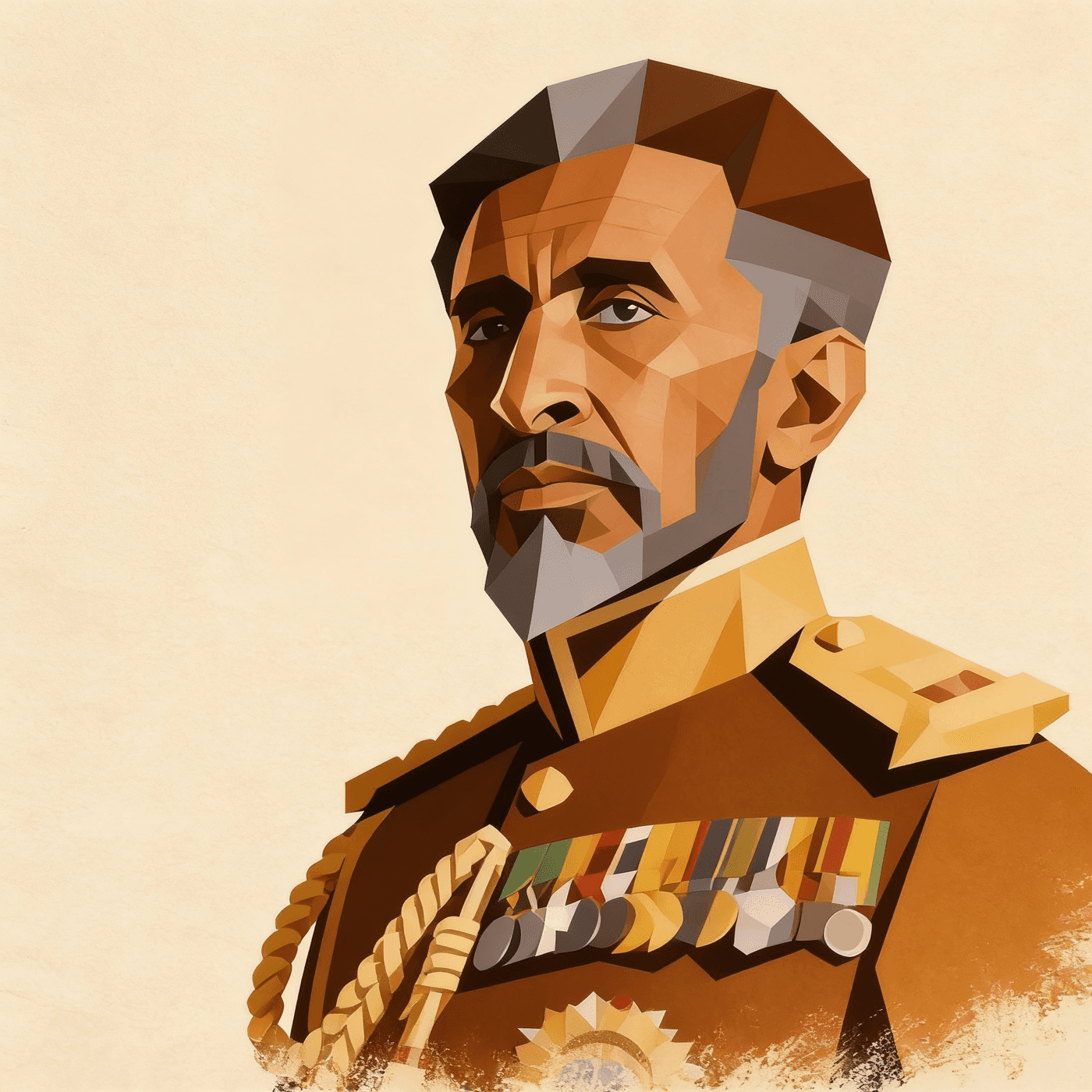 Portrait de Haïlé Sélassié Ier — illustration KUSIFU